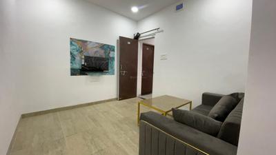 Living Room Image of 450 Sq.ft 1 BHK Apartment / Flat for rent in Mahalakshmi Nagar Indore for Rs. 18000