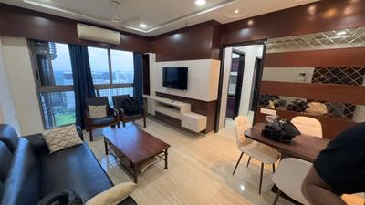 Living Room Image of 1050 Sq.ft 2 BHK Apartment / Flat for rent in The The Address, Ghatkopar West Mumbai for Rs. 80000