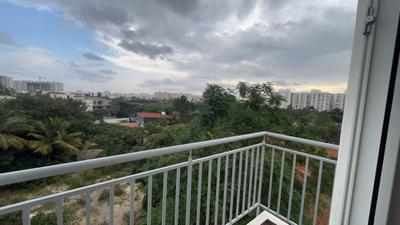 Balcony Image of 687 Sq.ft 1 BHK Apartment / Flat for rent in Whitefield Bengaluru for Rs. 28500
