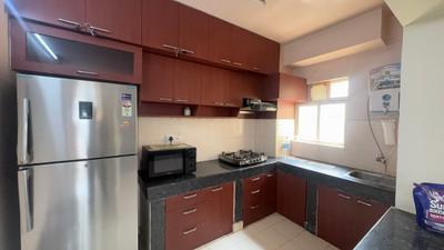 Kitchen Image of 1370 Sq.ft 3 BHK Apartment / Flat for rent in Jain Dream Palazzo, Rajarhat Kolkata for Rs. 20000