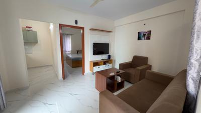 Living Room Image of 600 Sq.ft 1 BHK Apartment / Flat for rent in Nagavara Bengaluru for Rs. 26000