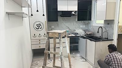 Kitchen Image of 1400 Sq.ft 3 BHK Apartment / Flat for rent in Aparna Zenon, Puppalaguda Hyderabad for Rs. 62000