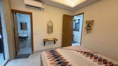 Bedroom Image of 550 Sq.ft 1 BHK Builder Floor for rent in Sector 57 Gurgaon for Rs. 38000