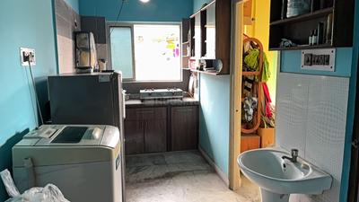 Kitchen Image of 596 Sq.ft 2 BHK Apartment / Flat for sale in Baghajatin Kolkata for Rs. 2700000