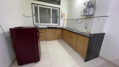 Kitchen Image of 500 Sq.ft 1 BHK Builder Floor for rent in Mahalakshmi Nagar Indore for Rs. 19000
