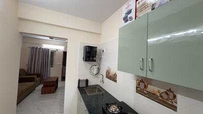 Kitchen Image of 600 Sq.ft 1 BHK Apartment / Flat for rent in Nagavara Bengaluru for Rs. 26500