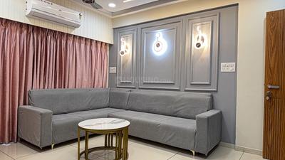 Living Room Image of 1500 Sq.ft 3 BHK Apartment / Flat for rent in Adani Amogha, Shantigram Ahmedabad for Rs. 55000