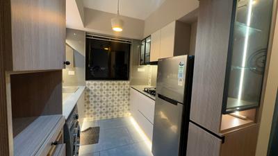 Kitchen Image of 557 Sq.ft 1 BHK Apartment / Flat for rent in Eroor Kochi for Rs. 35000