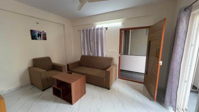 Living Room Image of 600 Sq.ft 1 BHK Apartment / Flat for rent in Nagavara Bengaluru for Rs. 26500