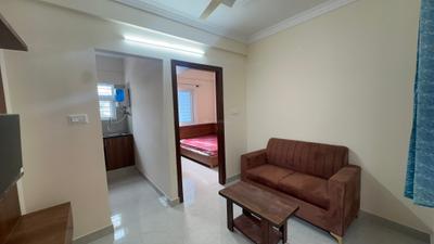 Living Room Image of 500 Sq.ft 1 BHK Apartment / Flat for rent in BTM Layout Bengaluru for Rs. 24995