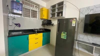Kitchen Image of 550 Sq.ft 1 BHK Apartment / Flat for rent in Whitefield Bengaluru for Rs. 23000