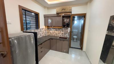 Kitchen Image of 400 Sq.ft 1 RK Builder Floor for rent in Mahalakshmi Nagar Indore for Rs. 13500