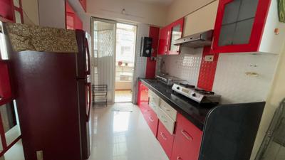Kitchen Image of 950 Sq.ft 2 BHK Apartment / Flat for rent in Vardhaman Residency D Wing, Wakad Pune for Rs. 33000