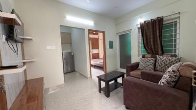 Living Room Image of 750 Sq.ft 1 BHK Apartment / Flat for rent in Nagavara Bengaluru for Rs. 24000