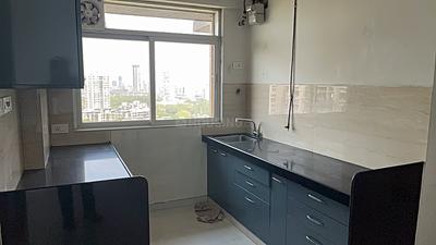 Kitchen Image of 814 Sq.ft 2 BHK Apartment / Flat for rent in Ashar Maple, Mulund West Mumbai for Rs. 45000