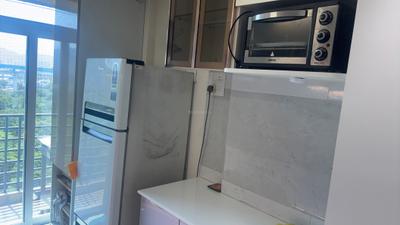 Kitchen Image of 675 Sq.ft 1 BHK Apartment / Flat for rent in Om Paraiso, Mothi Desai Gaon Thane for Rs. 22000