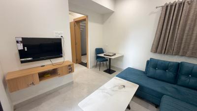 Living Room Image of 700 Sq.ft 1 BHK Builder Floor for rent in Nipania Indore for Rs. 18500