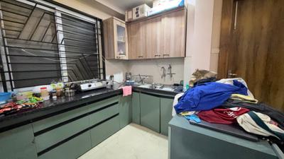 Kitchen Image of 1000 Sq.ft 1 BHK Independent House for rent in Mahalakshmi Nagar Indore for Rs. 22000