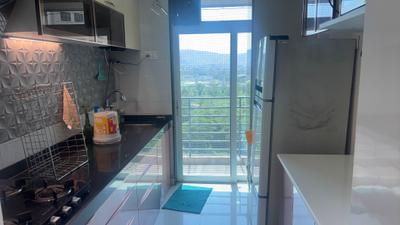 Kitchen Image of 675 Sq.ft 1 BHK Apartment / Flat for rent in Om Paraiso, Mothi Desai Gaon Thane for Rs. 22000