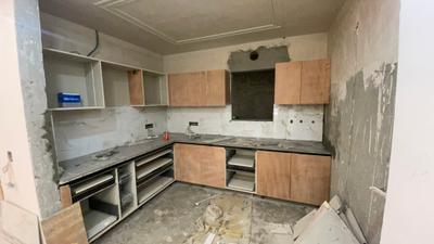 Kitchen Image of 1215 Sq.ft 3 BHK Apartment / Flat for sale in Rajpur New Delhi for Rs. 9000000