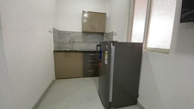 Kitchen Image of 350 Sq.ft 1 RK Builder Floor for rent in Mahalakshmi Nagar Indore for Rs. 14000