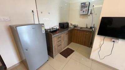 Kitchen Image of 420 Sq.ft 1 BHK Apartment / Flat for rent in Duville Riverdale Suites, Kharadi Pune for Rs. 35000
