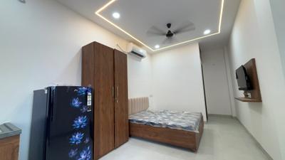 Bedroom Image of 450 Sq.ft 1 RK Builder Floor for rent in Scheme 78 Indore for Rs. 15500