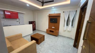 Living Room Image of 710 Sq.ft 1 BHK Apartment / Flat for rent in BTM Layout Bengaluru for Rs. 29499