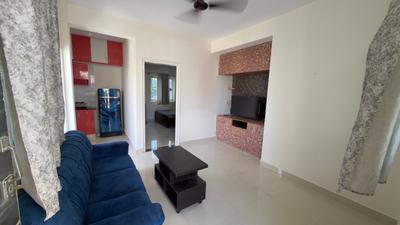 Living Room Image of 600 Sq.ft 1 BHK Apartment / Flat for rent in Thanisandra Bengaluru for Rs. 23500