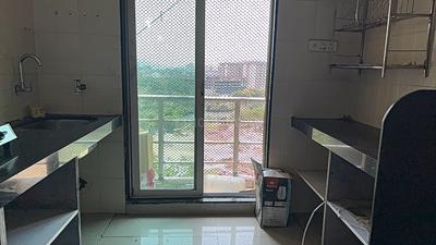 Kitchen Image of 690 Sq.ft 1 BHK Apartment / Flat for rent in Gajra Bhoomi Gardenia, Kalamboli Navi Mumbai for Rs. 16000