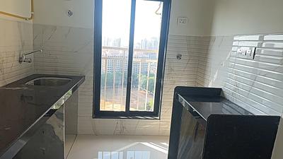 Kitchen Image of 980 Sq.ft 2 BHK Apartment / Flat for rent in Oxford Navrang Crystal, Goregaon West Mumbai for Rs. 60000