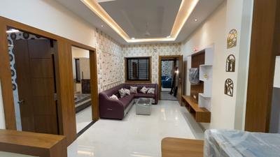 Living Room Image of 550 Sq.ft 1 BHK Builder Floor for rent in Mahalakshmi Nagar Indore for Rs. 18500
