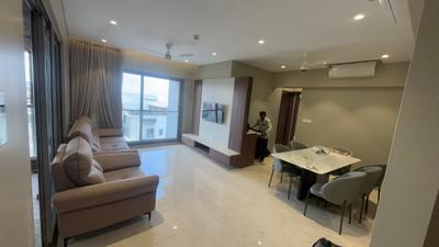 Living Room Image of 1350 Sq.ft 3 BHK Apartment / Flat for rent in VJ Yashwin Nuovo Centro, Wakad Pune for Rs. 82000