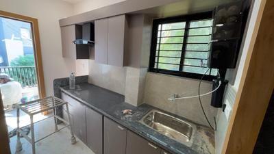 Kitchen Image of 400 Sq.ft 1 RK Builder Floor for rent in Mahalakshmi Nagar Indore for Rs. 14000