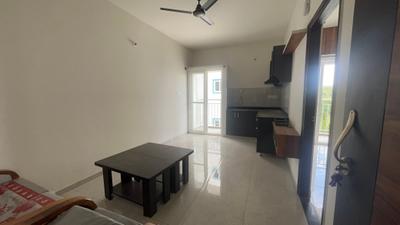 Living Room Image of 600 Sq.ft 1 BHK Apartment / Flat for rent in Whitefield Bengaluru for Rs. 24000