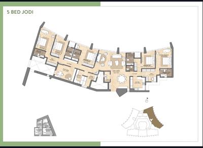 Image of 1000 Sq.ft 2 BHK Apartment / Flat for sale in Lodha Adrina, Lower Parel, Mumbai for Rs. 63000000