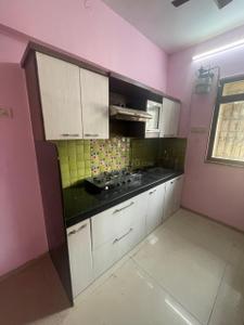 Kitchen Image of 650 Sq.ft 1 BHK Apartment / Flat for rent in Ochana Pride Park CHSL, Thane West Thane for Rs. 30000