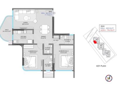 Image of 2211 Sq.ft 4 BHK Apartment / Flat for sale in Santacruz East, Mumbai for Rs. 65778000