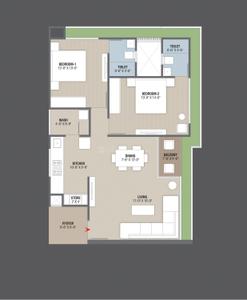 Image of 1665 Sq.ft 2 BHK Apartment / Flat for sale in Dhiva Kalash Orlena, Adalaj, Gandhinagar for Rs. 6350000