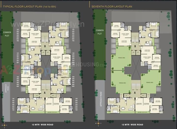 Image of 645 Sq.ft 2 BHK Apartment / Flat for sale in FP Amadius Elite, Bhayli, Vadodara for Rs. 3400000