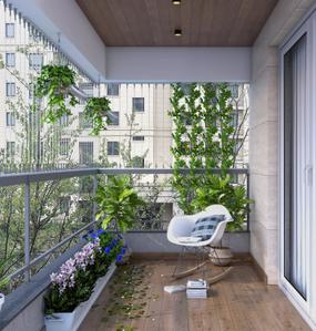 Balcony Image of 1334 Sq.ft 3 BHK Apartment / Flat for sale in K Shire, Punawale Pune for Rs. 12323222