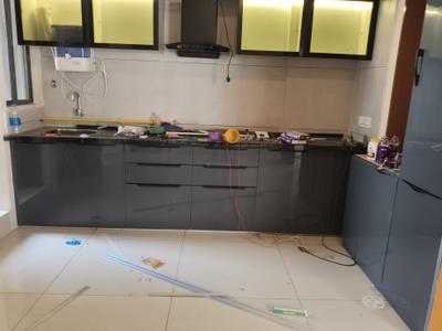 Kitchen Image of 1200 Sq.ft 3 BHK Apartment / Flat for rent in Unique Shantam Nirvanta, Chhani Vadodara for Rs. 30000