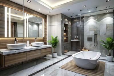 Bathroom Image of 1100 Sq.ft 2 BHK Apartment / Flat for sale in Sector 34 Noida for Rs. 3564000