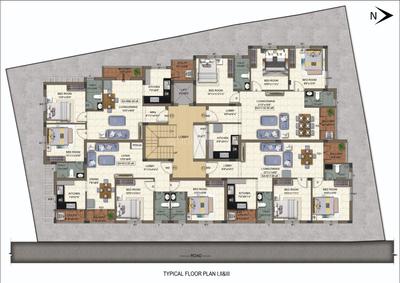 Image of 921 Sq.ft 2 BHK Apartment / Flat for sale in Mogappair East, Chennai for Rs. 11300000