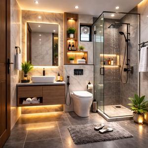 Bathroom Image of 1800 Sq.ft 4 BHK Apartment / Flat for sale in Bhoomi Simana Building 2, Parel Mumbai for Rs. 95000000