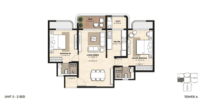 Image of 1415 Sq.ft 3 BHK Apartment / Flat for sale in Supreme Rivana Ph I, Punawale, Pune for Rs. 13400000