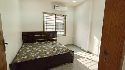 Bedroom Image of 450 Sq.ft 1 BHK Builder Floor for rent in Mahalakshmi Nagar Indore for Rs. 17500