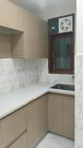 Kitchen Image of 500 Sq.ft 1 RK Builder Floor for rent in ATFL JVTS Gardens, Chhattarpur New Delhi for Rs. 15000