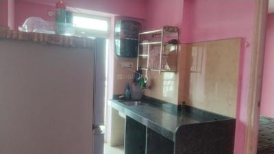 Kitchen Image of 710 Sq.ft 1 BHK Apartment / Flat for rent in Bharat Ecovistas, Shilphata Thane for Rs. 19000