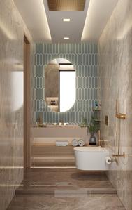 Bathroom Image of 4000 Sq.ft 4 BHK Apartment / Flat for rent in One Akshar, Sanpada Navi Mumbai for Rs. 440000